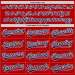 Personalized Red Navy-White Authentic Throwback Baseball Jersey Team Custom Name and Number