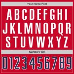 Personalized Red Navy-White Authentic Throwback Basketball Jersey Team Custom Name and Number