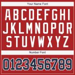 Personalized Red Navy-White Baseball Jersey Team Custom Name and Number