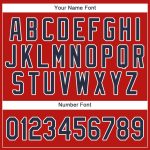 Personalized Red Navy-White Baseball Jersey