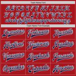 Personalized Red Navy-White Bomber Full-Snap Varsity Letterman Jacket