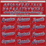 Personalized Red Navy-White Bomber Full-Snap Varsity Letterman Two Tone Jacket