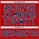 Personalized Red Navy-White Line Authentic Baseball Jersey Team Custom Name and Number