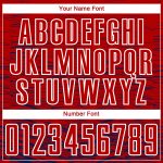 Personalized Red Navy-White Line Sublimation Soccer Uniform Jersey Team Custom Name and Number