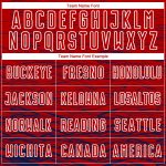 Personalized Red Navy-White Line Sublimation Soccer Uniform Jersey Team Custom Name and Number