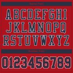 Personalized Red Navy-White Mesh Authentic Football Jersey Team Custom Name and Number