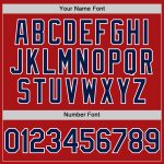 Personalized Red Navy-White Mesh Authentic Throwback Baseball Jersey Team Custom Name and Number
