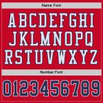 Personalized Red Navy-White Mesh Authentic Throwback Football Jersey Team Custom Name and Number