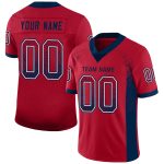 Personalized Red Navy-White Mesh Drift Fashion Football Jersey Team Custom Name and Number