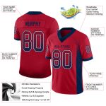 Personalized Red Navy-White Mesh Drift Fashion Football Jersey Team Custom Name and Number