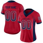 Personalized Red Navy-White Mesh Drift Fashion Football Jersey Team Custom Name and Number