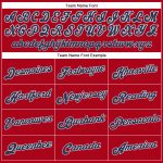 Personalized Red Navy-White Performance T-Shirt Team Custom Name and Number