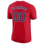 Personalized Red Navy-White Performance T-Shirt Team Custom Name and Number