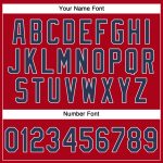 Personalized Red Navy-White Performance T-Shirt Team Custom Name and Number