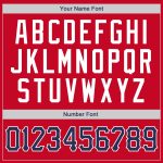 Personalized Red Navy-White Round Neck Rib-Knit Basketball Jersey Team Custom Name and Number