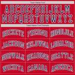 Personalized Red Navy-White Round Neck Rib-Knit Basketball Jersey Team Custom Name and Number