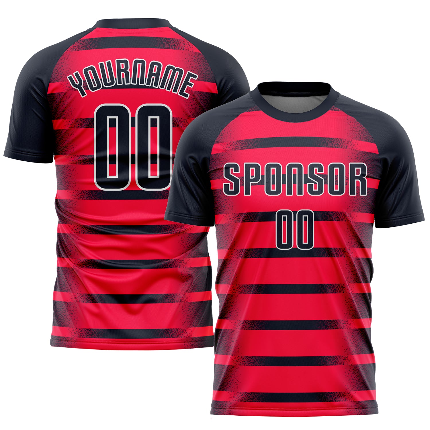 Personalized Red Navy-White Sublimation Soccer Uniform Jersey Team Custom Name and Number