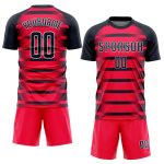 Personalized Red Navy-White Sublimation Soccer Uniform Jersey Team Custom Name and Number