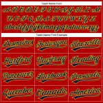Personalized Red Navy-Yellow Performance Vapor Golf Polo Shirt Team Custom Name and Number