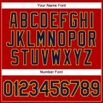 Personalized Red Navy-Yellow Performance Vapor Golf Polo Shirt Team Custom Name and Number