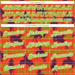Personalized Red Neon Green-White 3D Pattern Design Cowboy Rodeo Performance T-Shirt Team Custom Name and Number