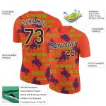 Personalized Red Neon Green-White 3D Pattern Design Cowboy Rodeo Performance T-Shirt Team Custom Name and Number