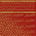 Personalized Red Old Gold 3D Pattern Design Leopard Print Fade Fashion Authentic Baseball Jersey Team Custom Name and Number