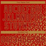 Personalized Red Old Gold 3D Pattern Design Leopard Print Fade Fashion Authentic Baseball Jersey Team Custom Name and Number