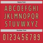 Personalized Red Old Gold-Black Hockey Jersey Team Custom Name and Number