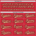 Personalized Red Old Gold-Black Hockey Jersey Team Custom Name and Number