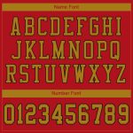 Personalized Red Old Gold-Black Mesh Authentic Football Jersey