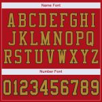 Personalized Red Old Gold-Black Mesh Authentic Football Jersey Team Custom Name and Number