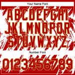 Personalized Red Old Gold-White 3D Pattern Design Abstract Sharp Shape Performance T-Shirt Team Custom Name and Number