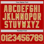 Personalized Red Old Gold-White Line Authentic Baseball Jersey Team Custom Name and Number