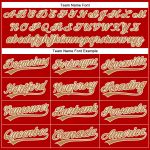 Personalized Red Old Gold-White Performance Vapor Golf Polo Shirt Team Custom Name and Number