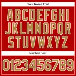 Personalized Red Old Gold-White Performance Vapor Golf Polo Shirt Team Custom Name and Number