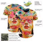 Personalized Red Pink-Yellow 3D Pattern Design Abstract Painting Authentic Baseball Jersey Team Custom Name and Number
