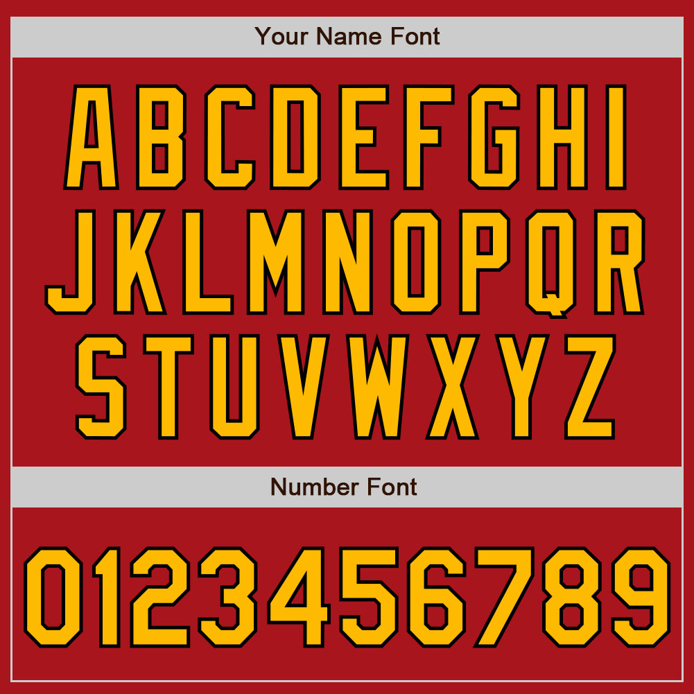 Personalized Red Pinstripe Gold-Black Authentic Fade Fashion Baseball Jersey Team Custom Name and Number Personalized Red Pinstripe Gold-Black Authentic Fade Fashion Baseball Jersey Team Custom Name and Number - Image 6