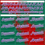 Personalized Red Purple Kelly Green-White 3D Pattern Design Abstract Brush Stroke Authentic Baseball Jersey Team Custom Name and Number
