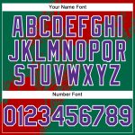 Personalized Red Purple Kelly Green-White 3D Pattern Design Abstract Brush Stroke Authentic Baseball Jersey Team Custom Name and Number