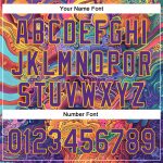 Personalized Red Purple-Yellow 3D Pattern Design Abstract Painting Authentic Baseball Jersey Team Custom Name and Number