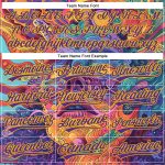 Personalized Red Purple-Yellow 3D Pattern Design Abstract Painting Authentic Baseball Jersey Team Custom Name and Number