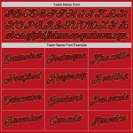 Personalized Red Red-Black Authentic Baseball Jersey