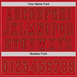 Personalized Red Red-Black Authentic Baseball Jersey