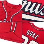 Personalized Red Red-Black Authentic Baseball Jersey Team Custom Name and Number