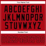 Personalized Red Red-Black Authentic Baseball Jersey Team Custom Name and Number