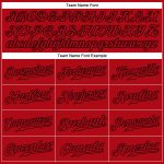 Personalized Red Red-Black Authentic Baseball Jersey Team Custom Name and Number