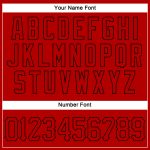 Personalized Red Red-Black Authentic Sleeveless Baseball Jersey Team Custom Name and Number