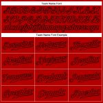 Personalized Red Red-Black Authentic Sleeveless Baseball Jersey Team Custom Name and Number