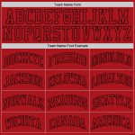 Personalized Red Red-Black Authentic Throwback Basketball Jersey Team Custom Name and Number